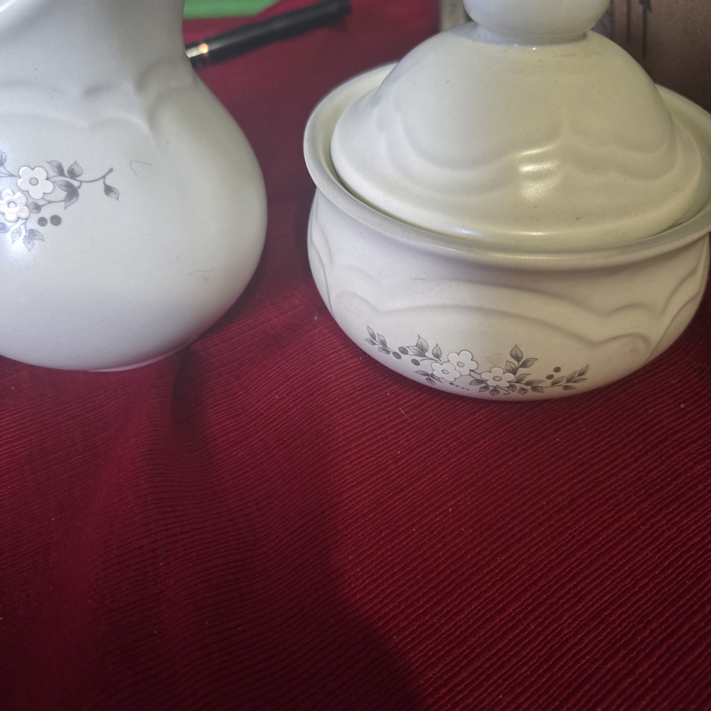 Elegant Floral White Ceramic Jar